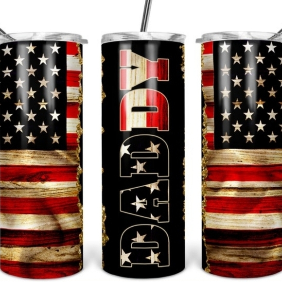 Daddy Patriotic Flag 30 ounce stainless steel insulated tumbler - Picture 1 of 9